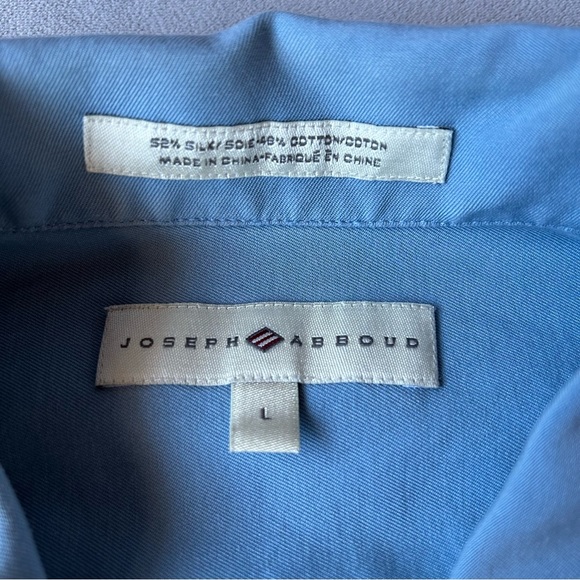 Joseph Abboud ~ Short Sleeve Button Shirt 52% Silk 48% Cotton ~ Men’s Size L - Picture 5 of 12